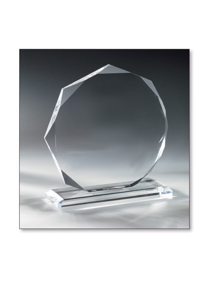 20cm Diamond Glass Trophy