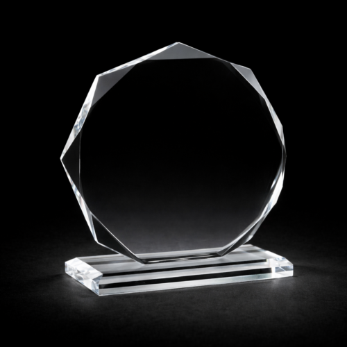 20cm Diamond Glass Trophy