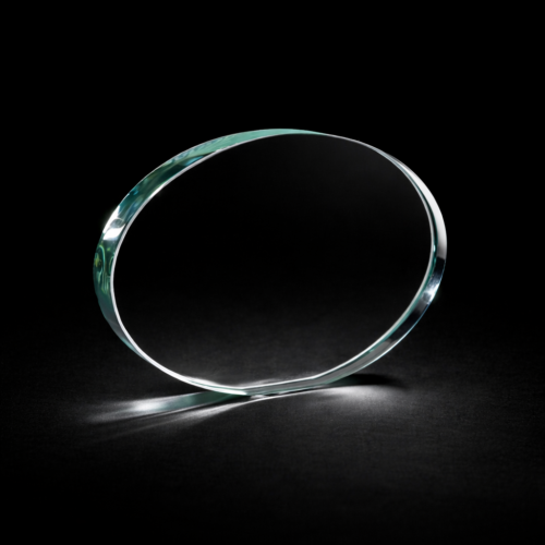 Oval Glass Trophy 15x10cm