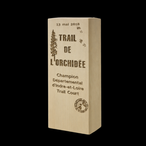 Wooden trophy engraved Totem 18cm x 9cm