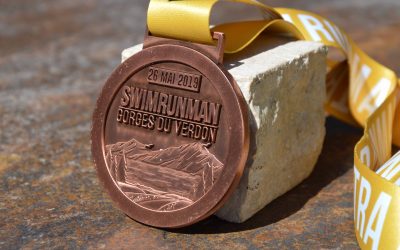 Swim Run Man Medals
