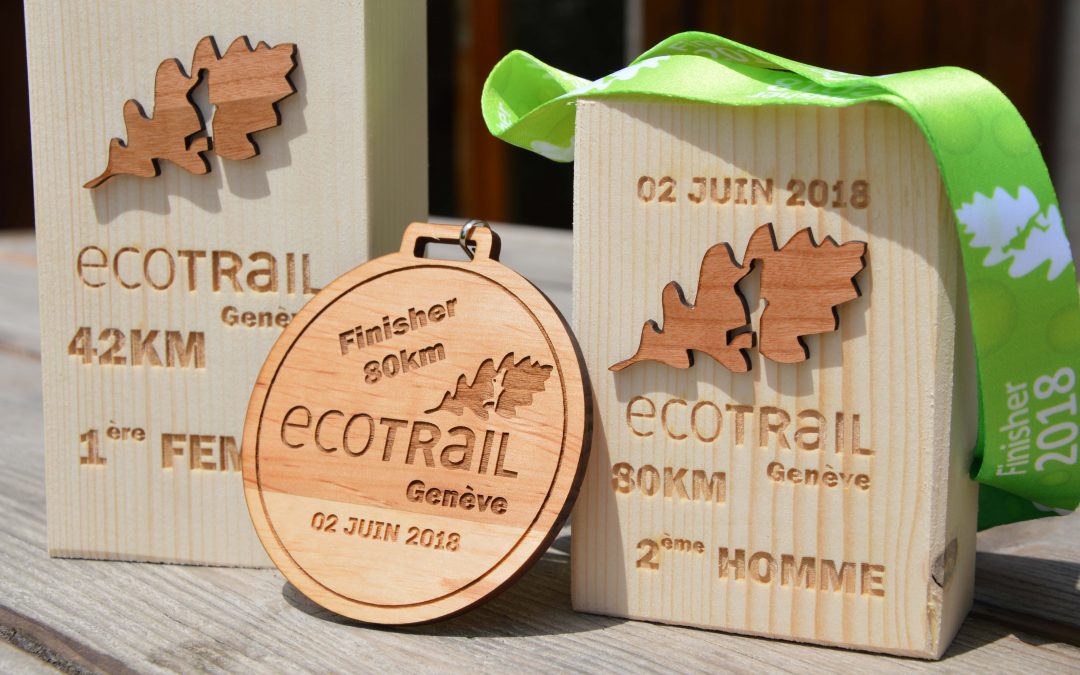 Geneva Ecotrail Medal and Trophy