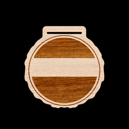 Engraved Wooden Medal 70mm - 5mm log