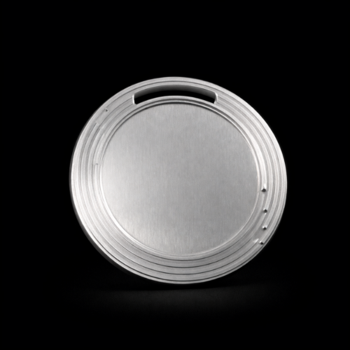 Silver engraved circle plate medal 70mm