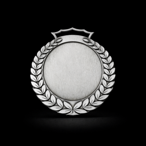 Silver Laurel Plaque Medal 70mm