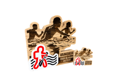 Trophée en bois de la Coupe de France des Clubs de Longe Côte 2026